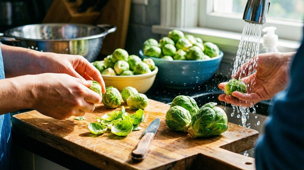 découvrez des astuces simples et efficaces pour nettoyer facilement des choux de bruxelles frais avant de les cuisiner.