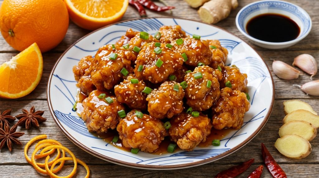 découvrez notre recette authentique de poulet à l'orange asiatique, facile à préparer et pleine de saveurs exotiques pour un repas délicieux et rapide.