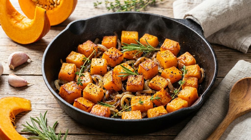 découvrez une recette facile et savoureuse de poêlée de citrouille, parfaite pour un plat automnal chaleureux et gourmand.