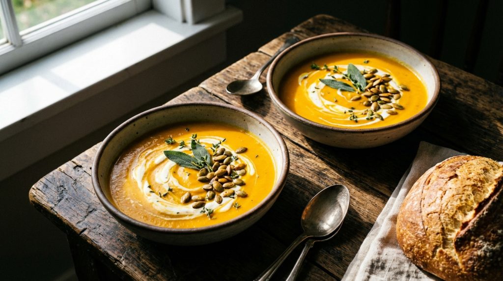 découvrez comment préparer un velouté de potimarron onctueux et savoureux grâce à notre recette simple et rapide, idéale pour réchauffer vos repas en douceur.