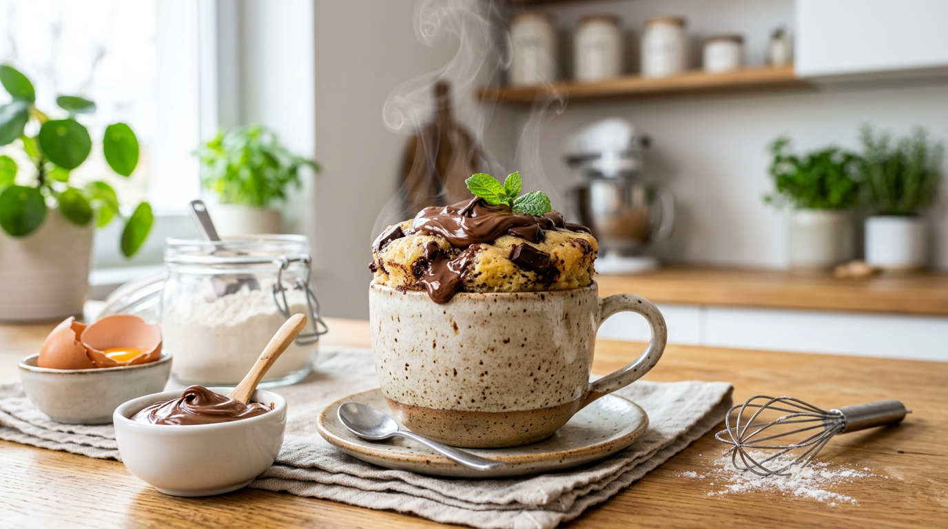 découvrez comment préparer un mug cake nutella moelleux et rapide en quelques minutes, une recette simple et délicieuse pour une pause gourmande express.