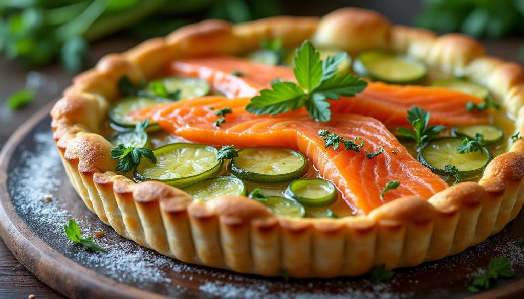 découvrez une recette facile et rapide de tarte aux poireaux et saumon, parfaite pour un repas savoureux et gourmand en toute simplicité.