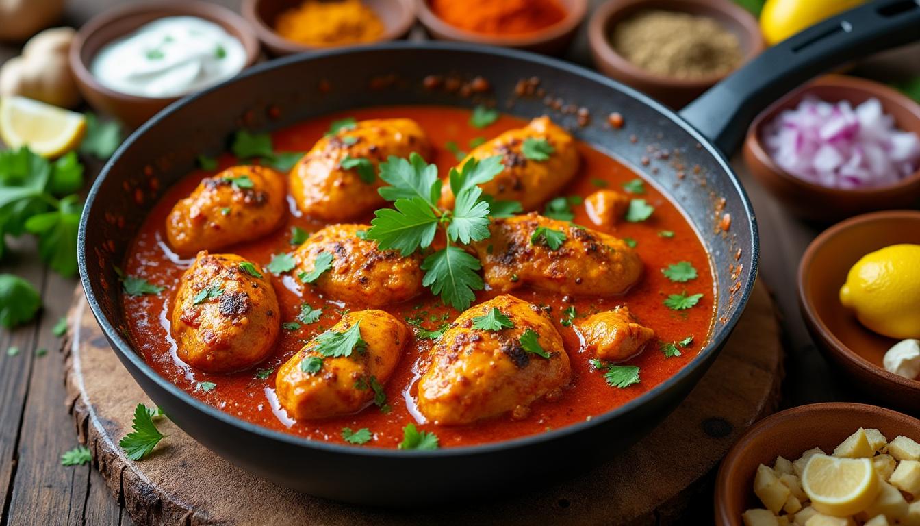 découvrez comment préparer un poulet tikka masala authentique chez vous avec notre recette facile et savoureuse, pour un voyage culinaire indien traditionnel dans votre cuisine.