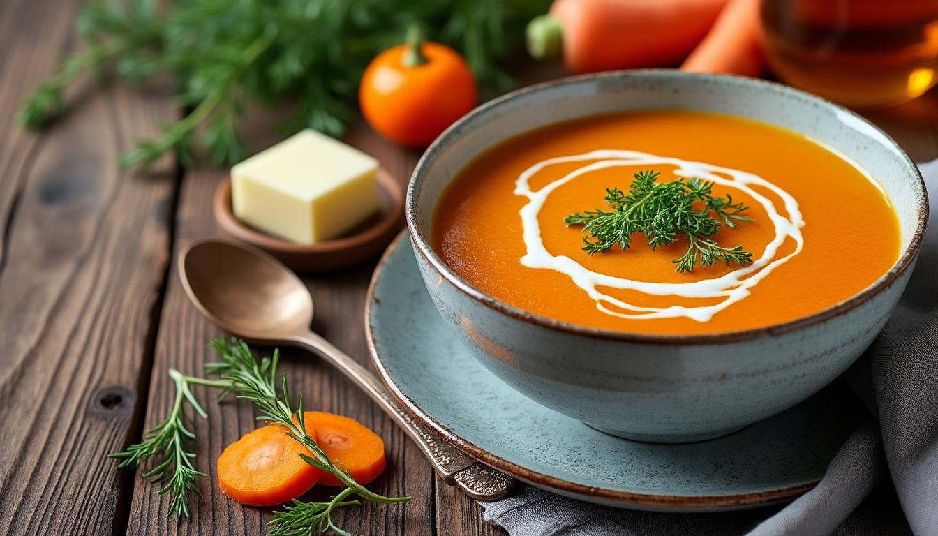 découvrez nos astuces pour préparer un velouté de carottes onctueux et savoureux, idéal pour réchauffer vos repas avec douceur et gourmandise.