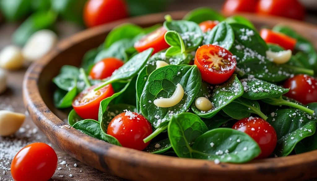 explorez une recette facile et délicieuse mettant en vedette les épinards, parfaite pour un repas rapide et nutritif.