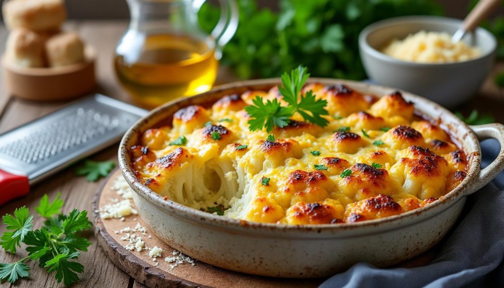 découvrez une recette facile et savoureuse de gratin de chou-fleur maison, parfaite pour un repas réconfortant et délicieux en toute simplicité.