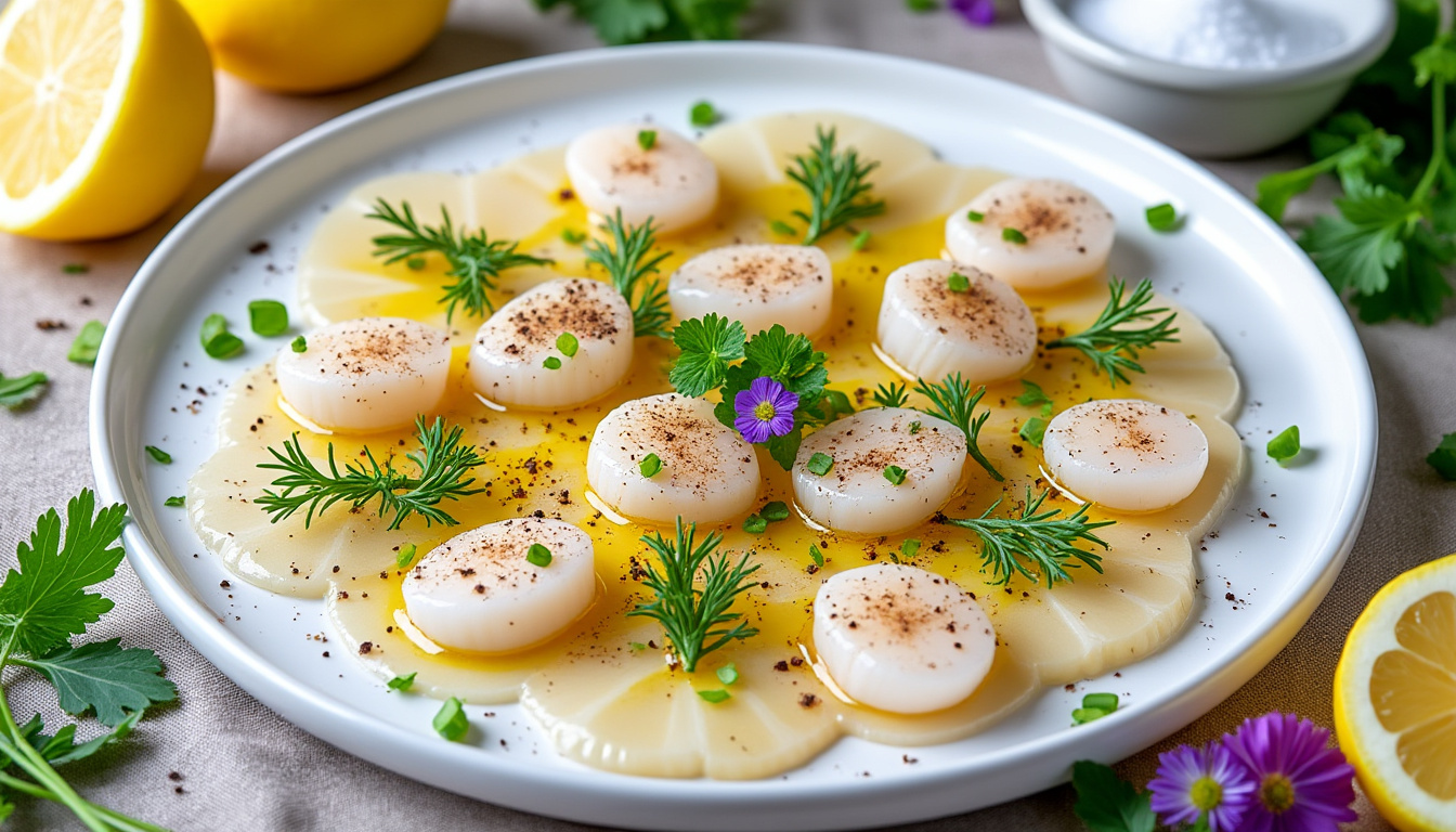 découvrez comment préparer un carpaccio de saint-jacques frais et savoureux grâce à notre guide facile et rapide, pour un plat élégant et raffiné.