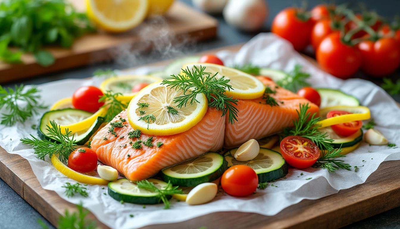 découvrez comment préparer une papillote de saumon savoureuse et facile avec notre recette simple et rapide. parfaite pour un repas sain et gourmand.
