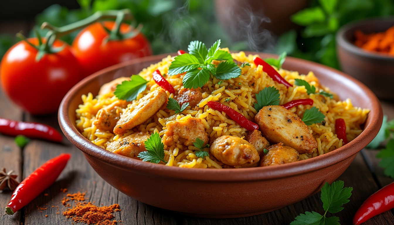 découvrez une recette facile et savoureuse de biryani au poulet maison, pleine de saveurs authentiques pour un repas délicieux et convivial.