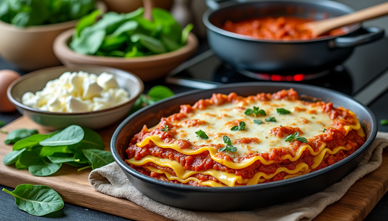 découvrez une recette simple et savoureuse pour préparer une lasagne au chèvre et épinard, idéale pour un repas gourmand et rapide à réaliser.