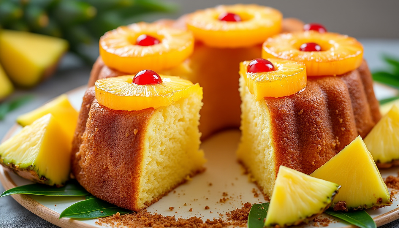 découvrez une recette facile pour préparer un gâteau à l'ananas moelleux et savoureux, parfait pour toutes les occasions gourmandes.