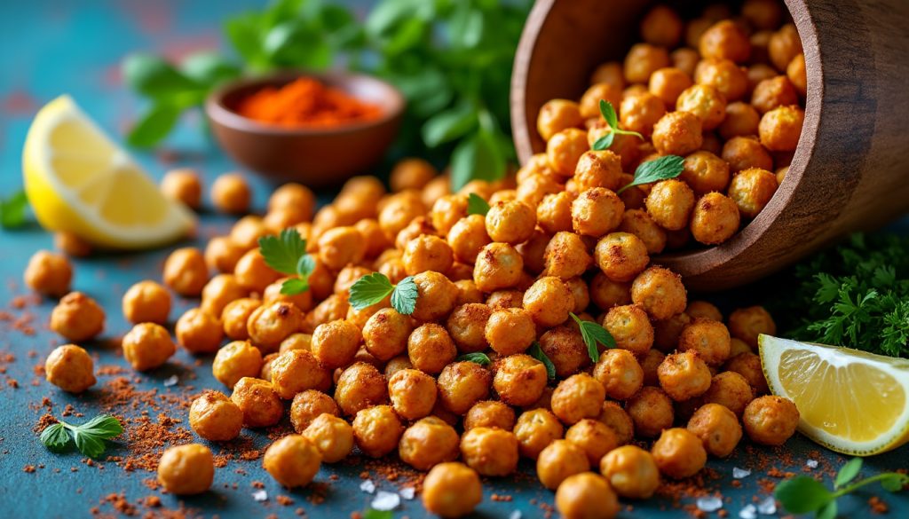 découvrez comment préparer des pois chiches grillés croquants et savoureux avec notre recette facile pour un snack sain et délicieux à tout moment.