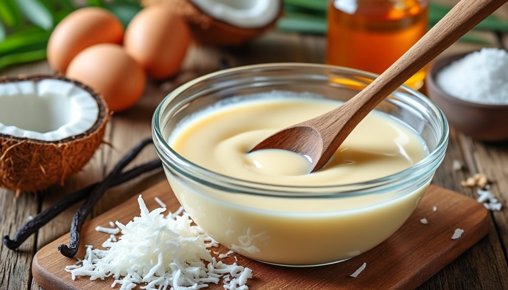découvrez une recette facile et rapide pour préparer un flan à la noix de coco onctueux et savoureux, idéal pour toutes vos occasions gourmandes.