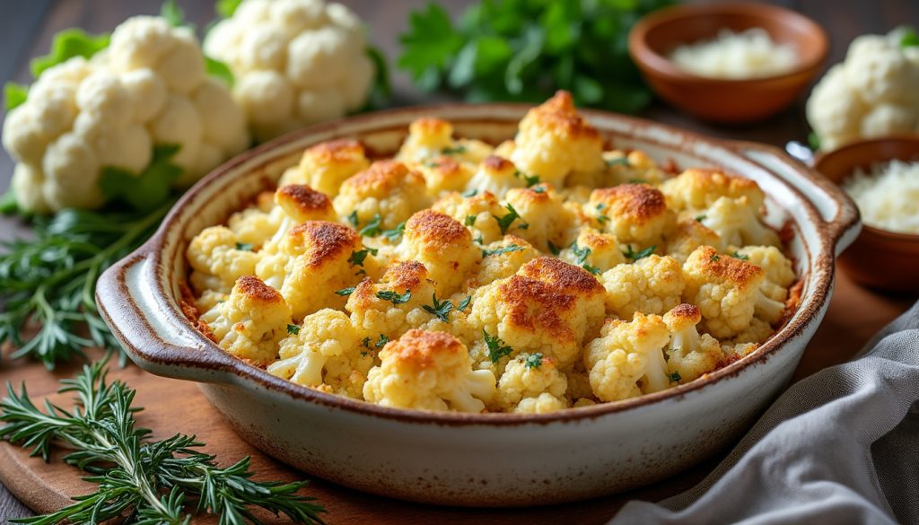 découvrez nos astuces pour préparer un gratin de chou-fleur sans béchamel, alliant saveur et légèreté pour un plat sain et gourmand.