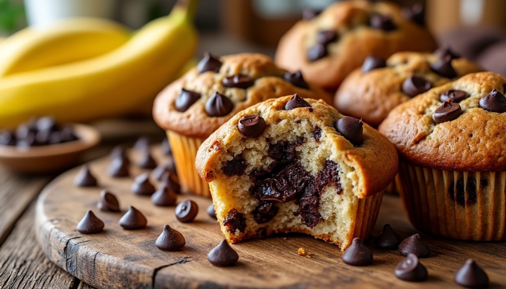 découvrez notre recette facile de muffins banane et chocolat, parfaits pour un goûter gourmand et rapide à préparer.