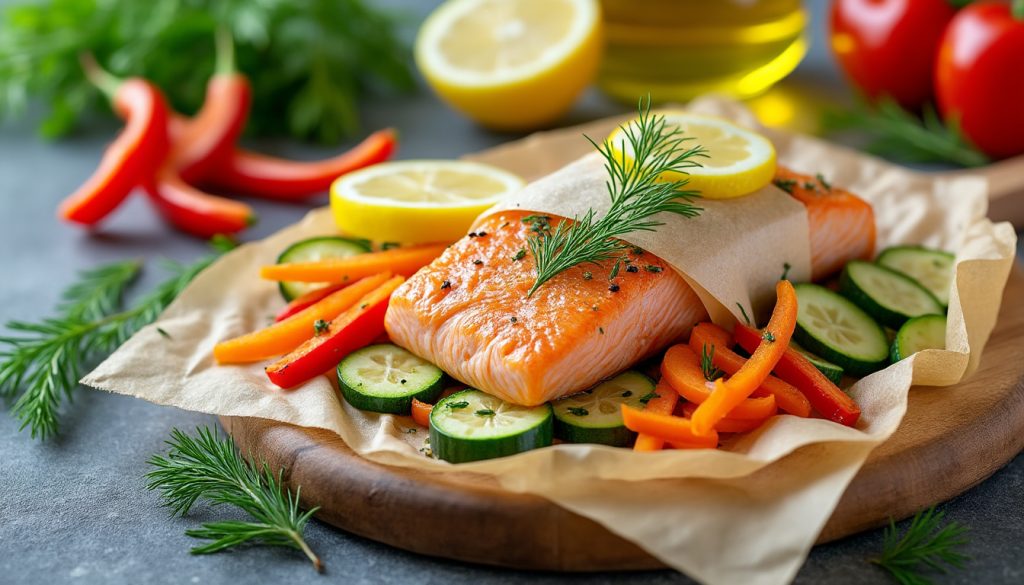 découvrez des recettes de saumon en papillote simples et saines, parfaites pour régaler toute la famille avec des plats savoureux et faciles à préparer.