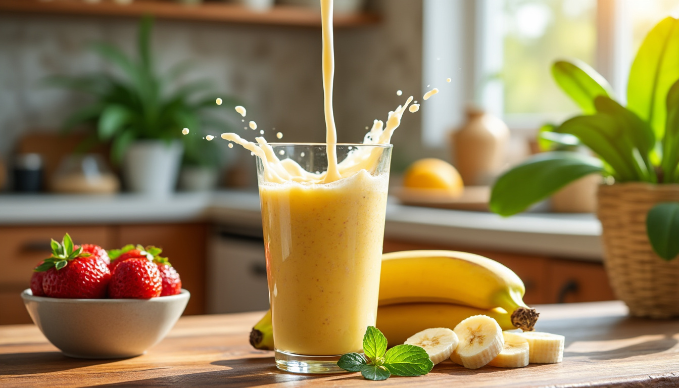 découvrez une recette facile de smoothie banane, idéale pour bien commencer la journée avec énergie et douceur.