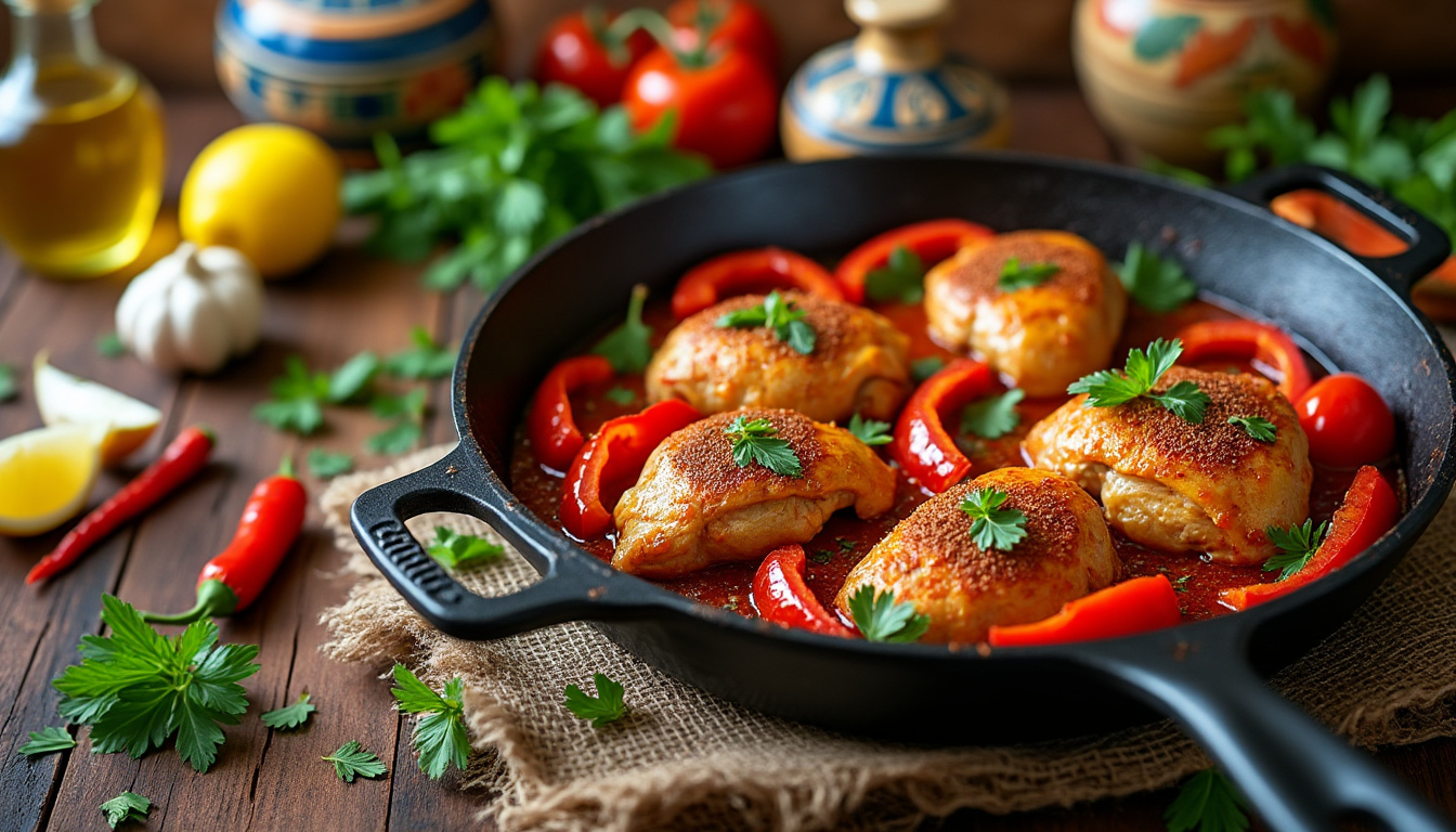 explorez la recette authentique du poulet à la portugaise, un plat savoureux mêlant épices et tradition culinaire pour un repas inoubliable.